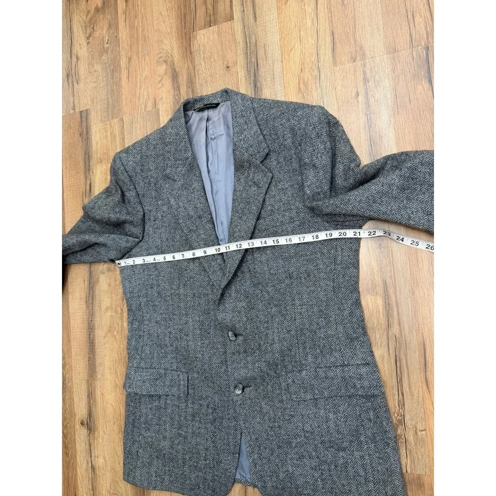 Christian Dior Monsieur Gray Herringbone Virgin‎ Wool Blazer Sport Coat USA